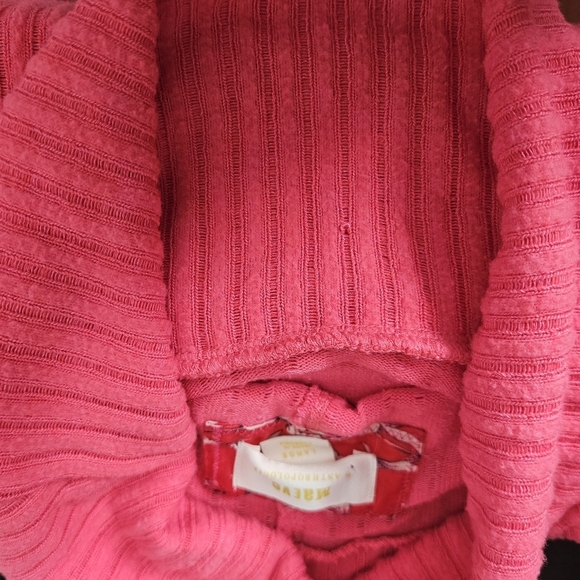 Maeve by Anthropologie Vanna Coral Pink Ribbed Top Size L - Picture 10 of 10
